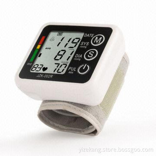 Wireless wrist blood pressure monitor with LCD screen